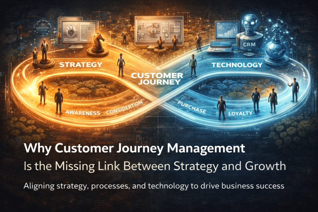 Customer journey management connecting strategy, processes, and technology to drive business growth
