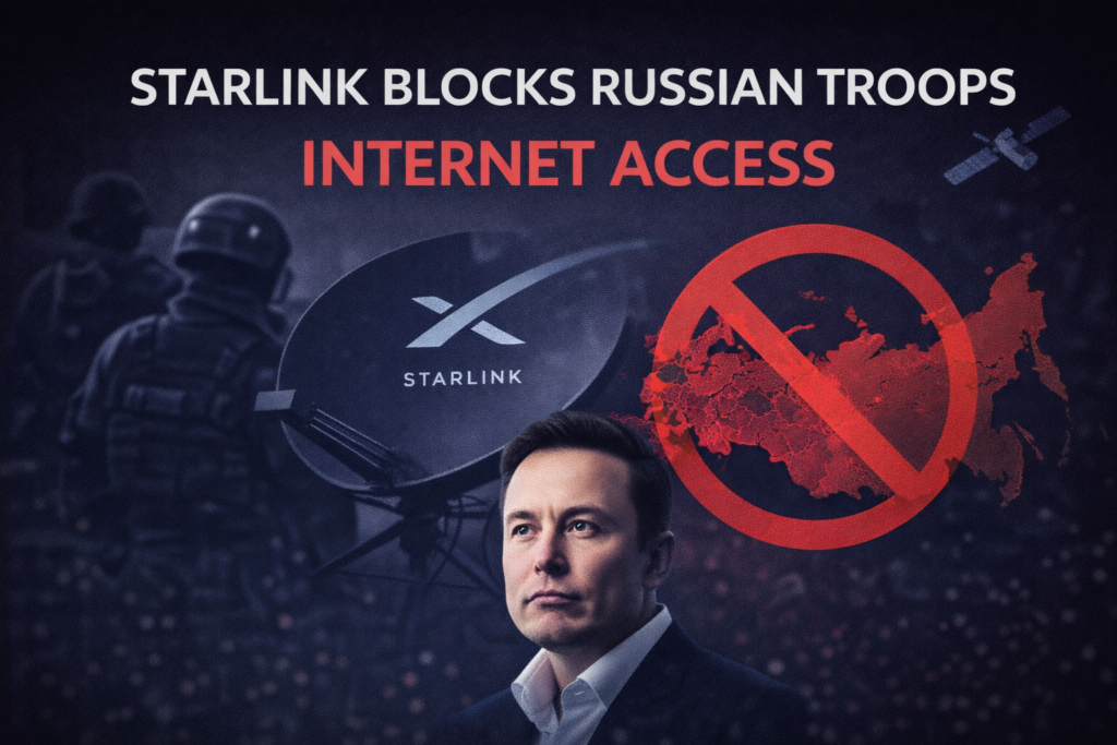 Starlink satellite internet blocked for Russian troops in Ukraine